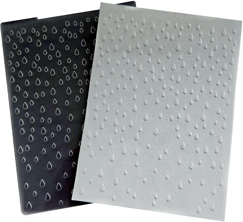 Arbuya Raindrops Plastic Embossing Folders for Card Making Raindrop Textured Embossing Folder for Scrapbooking Pages Paper Crafting Clay Decoration - Image 5
